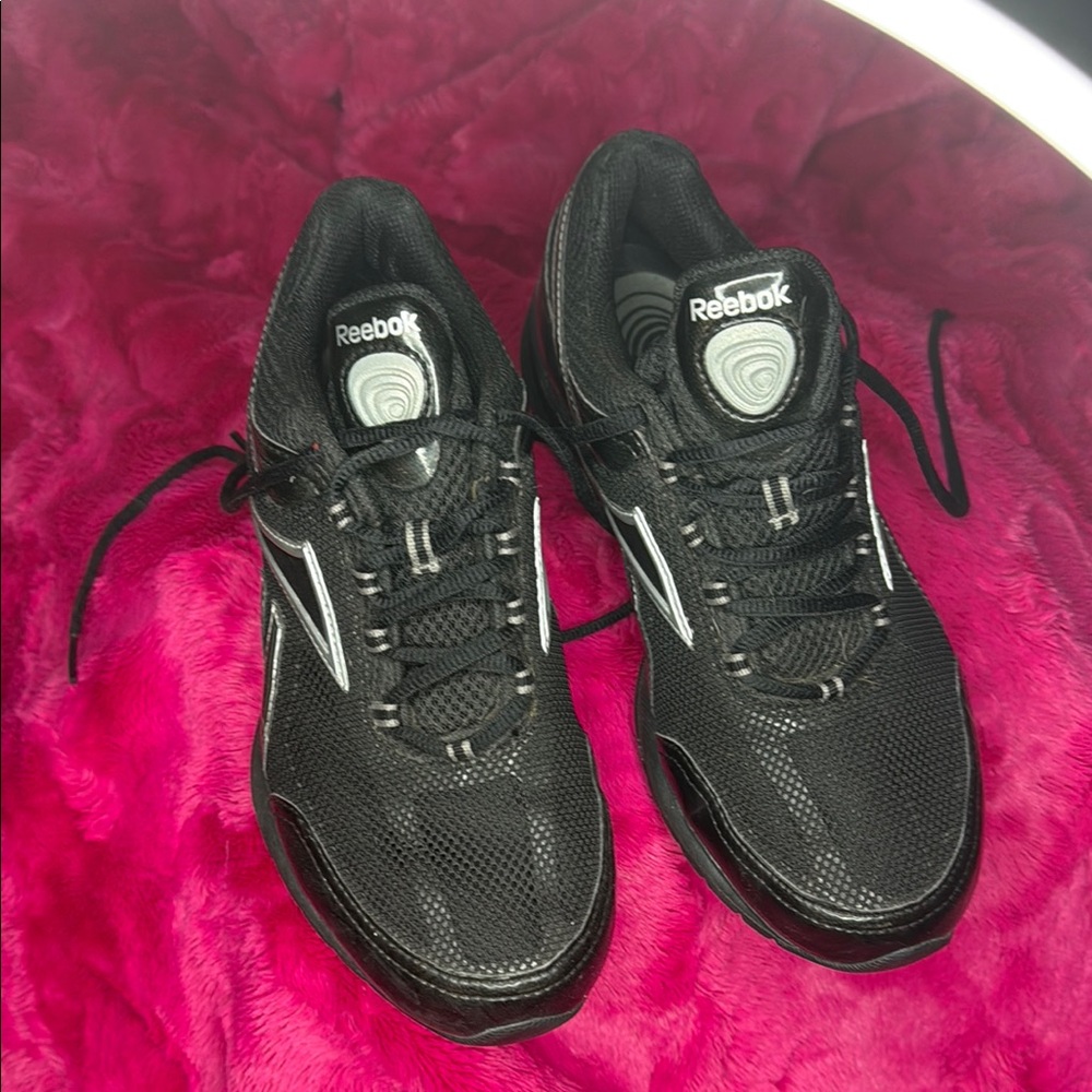 Reebok Women’s Black with Silver Athletic Shoes